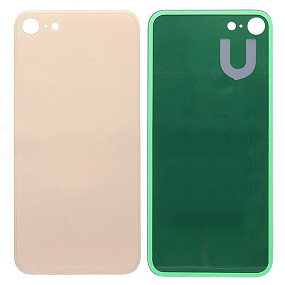 Задняя крышка iPhone 8 (стекло) Розовое золото orig fabric (УЦЕНКА) Смещен вырез под камеру
