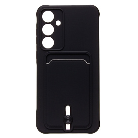 Силиконовый чехол для Samsung A556 Galaxy A55 с визитницей черный