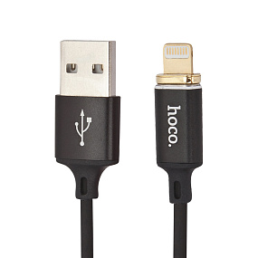 Дата кабель lightning - USB Hoco U28 1м 1,8А магнитный черный
