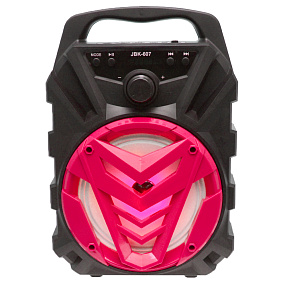 Колонка JBK-607 (Bluetooth/MicroSD/USB/FM/AUX) 5W красная (УЦЕНКА) Повреждение корпуса