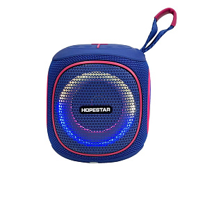Колонка Hopestar P71 (Bluetooth/SD/USB/FM/AUX) 10W синий(УЦЕНКА)б/у,потертости