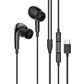 Наушники Borofone BM30 Pro Type-C внутриканальные с микрофоном черные