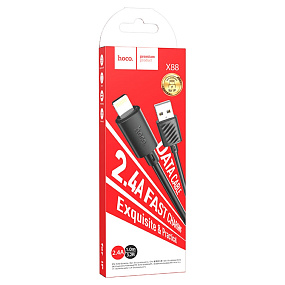 Дата кабель Type-C - Lightning Hoco X88 27W 2.4A 1м черный