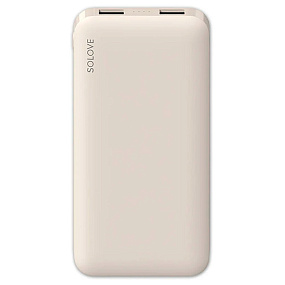 Портативное зарядное устройство Xiaomi Solove 10000 mAh Type-C с 2xUSB 001М белый
