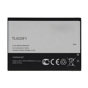 АКБ для телефона Alcatel TLi020F1/TLi020F2 (OT-5045D/OT-4045D/OT-5010D/OT-5042X) тех. упаковка