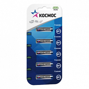 Батарейка ААА Космос LR3 5BL 5/60/480 1шт