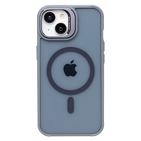Кейс iPhone 13 силикон SafeMag SM026 серый