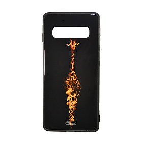 Задняя накладка для Samsung G975 Galaxy S10 Plus стекло YA design жираф