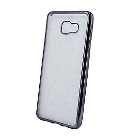 Силиконовый чехол для Samsung A710 Galaxy A7 (2016) с хром. контуром черный