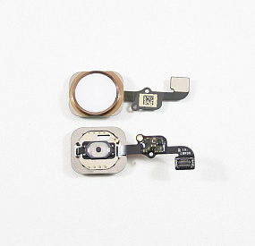 Шлейф iPhone 6S/6S Plus на кнопку HOME в сборе Розовое Золото