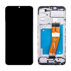 Дисплей для телефона Samsung A037F (A03s) модуль Черный - Оригинал (GH81-21232A) - Восстановленный