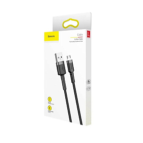 Дата кабель micro USB - USB Baseus Cafule (CAMKLF-BG1) 1м 2.4A серый