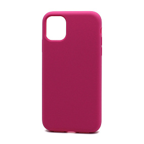Кейс iPhone 11 Silicone Case без логотипа (054) темно розовый