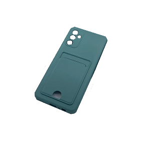 Силиконовый чехол для Samsung A346 Galaxy A34 с закрытой камерой темно-зеленый