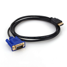 Кабель VGA (папа) - HDMI (папа) 1.8м