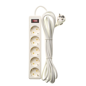 Сетевой фильтр Defender ES белый 5м