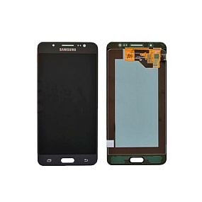 Дисплей для телефона Samsung J510F/J5 2016 в сборе с тачскрином Черный - AAA (AMOLED)