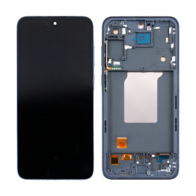 Дисплей для телефона Samsung A556E (A55 5G) модуль с рамкой Черный - (OLED) (Full Size)