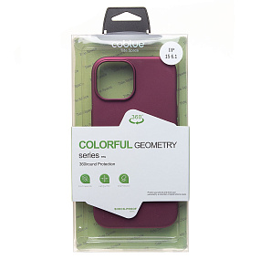 Кейс iPhone 15 силикон SC345 бордовый