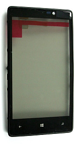 Сенсор для телефона Nokia 820 в сборе Черный