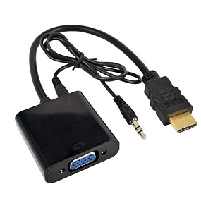 Переходник HDMI (папа) - VGA (мама) - 3,5Jack (папа)