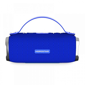 Колонка Hopestar H24 (Bluetooth/MicroSD/USB/FM/AUX/Microphone) влагозащищенная синий