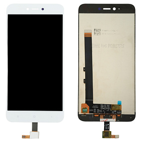 Дисплей для телефона Xiaomi Redmi Note 5A в сборе с тачскрином Белый - Оригинал
