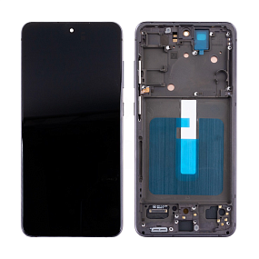 Дисплей для телефона Samsung G990B (S21 FE) модуль Серый - (OLED) (Full Size)