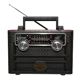 Радиоприемник GOLON RX-618BT коричневый/серый