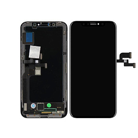 Дисплей для телефона iPhone X в сборе Черный - Премиум