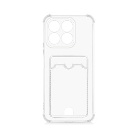 Силиконовый чехол Honor X8b с визитницей прозрачный 
