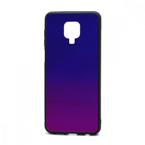 Задняя накладка Xiaomi Redmi Note 9S/Note 9 Pro стекло Gradient (005) сине-фиолетовый