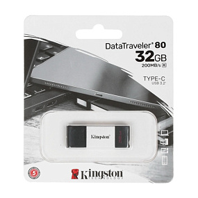 32Gb Kingston DataTraveler 80 3.2 черный/серебро