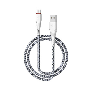Дата кабель lightning - USB Borofone BX25 Powerful 2,4A белый 1м