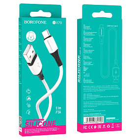 Дата кабель Type-C - USB Borofone BX79 3A 1м белый