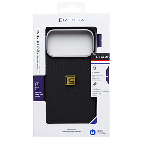 Кейс iPhone 17 Pro Max силикон SafeMag SM028 Carbon черный