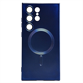 Силиконовый чехол для Samsung S928 Galaxy S24 Ultra SafeMag SM020 темно-синий