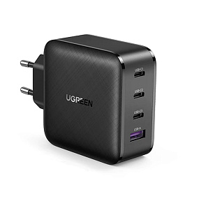 СЗУ-USB Ugreen GaN Type-C 4 выхода (3-Type-C/1-USB) 65W