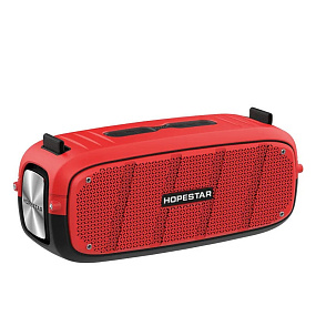 Колонка Hopestar A20 (Bluetooth/MicroSD/USB/FM/AUX/Microphone) 25W влагозащищенная красная