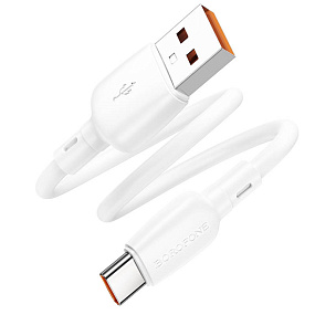 Дата кабель Type-C - USB Borofone BX93 27W 0.25м белый