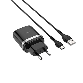СЗУ+ Type-C Hoco C12Q 18W/QC 3.0 1 выход черный