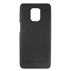 Силиконовый чехол Xiaomi Redmi Note 9S/9 Pro/9 Pro Max SC149 карбон черный