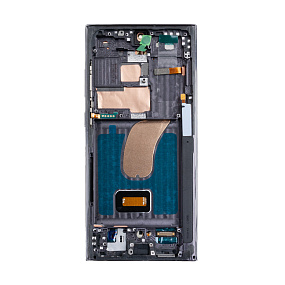 Дисплей для телефона Samsung S918B (S23 Ultra) модуль Черный - (Soft OLED, 120 Гц) (Full Size)