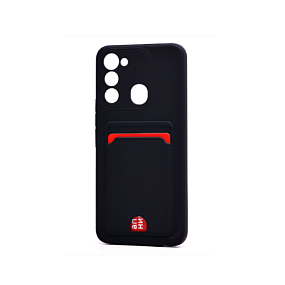 Силиконовый чехол Tecno Spark GO 1 с визитницей черный