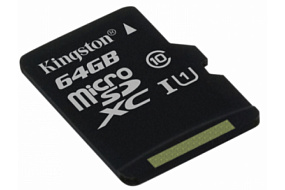 MicroSD 64Gb Kingston Class 10 UHS-I 80Mb/s без адаптера