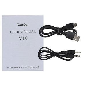 Колонка OneDer V10 (Bluetooth/MicroSD/USB/FM/AUX) красная