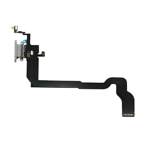 Шлейф iPhone X на системный разъем/микрофон Белый