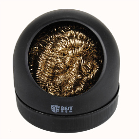 Губка для очистки жала паяльника металлическая в корпусе