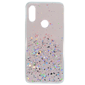 Задняя накладка Xiaomi Redmi 7 PS c блестками розовый