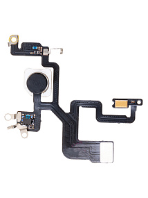 Шлейф iPhone 12 Pro Max на вспышку/микрофон - Премиум